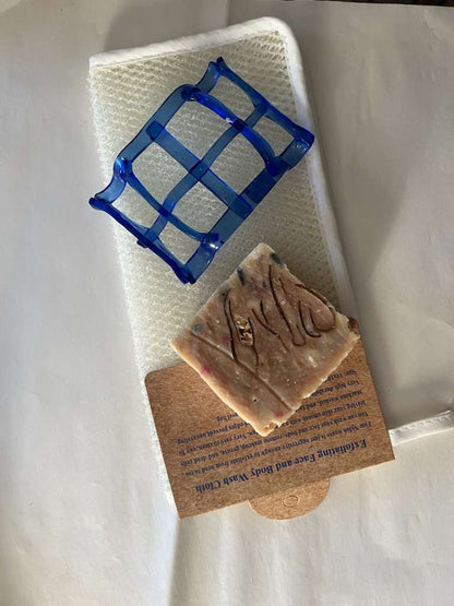 Handmade Murano Glass Soap Dish Gift Set