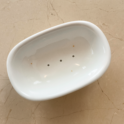 Vintage-Style Ceramic Soap Dish with Drainage Holes