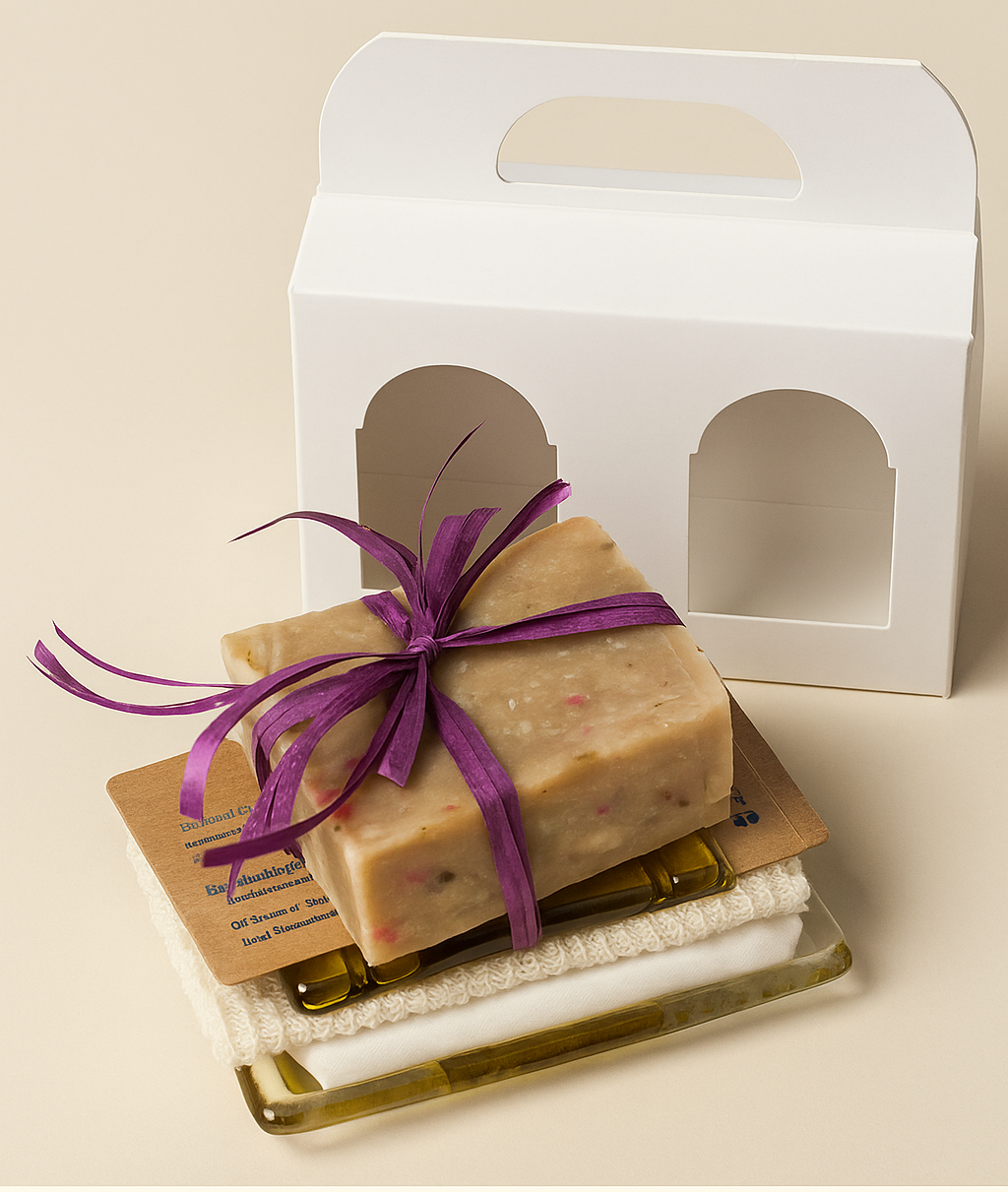 Handmade Murano Glass Soap Dish Gift Set