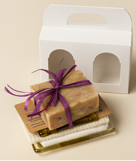 Handmade Murano Glass Soap Dish Gift Set