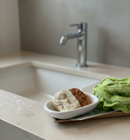 Angel Soap Gift Basket | Elegant Bath Set with Tub Holder & Sponge