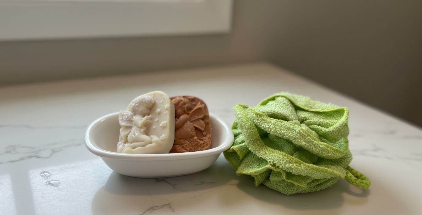 Angel Soap Gift Basket | Elegant Bath Set with Tub Holder & Sponge