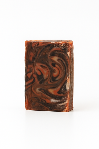 Clear skin charcoal soap bar with clay, sage, and patchouli for acne-prone skin